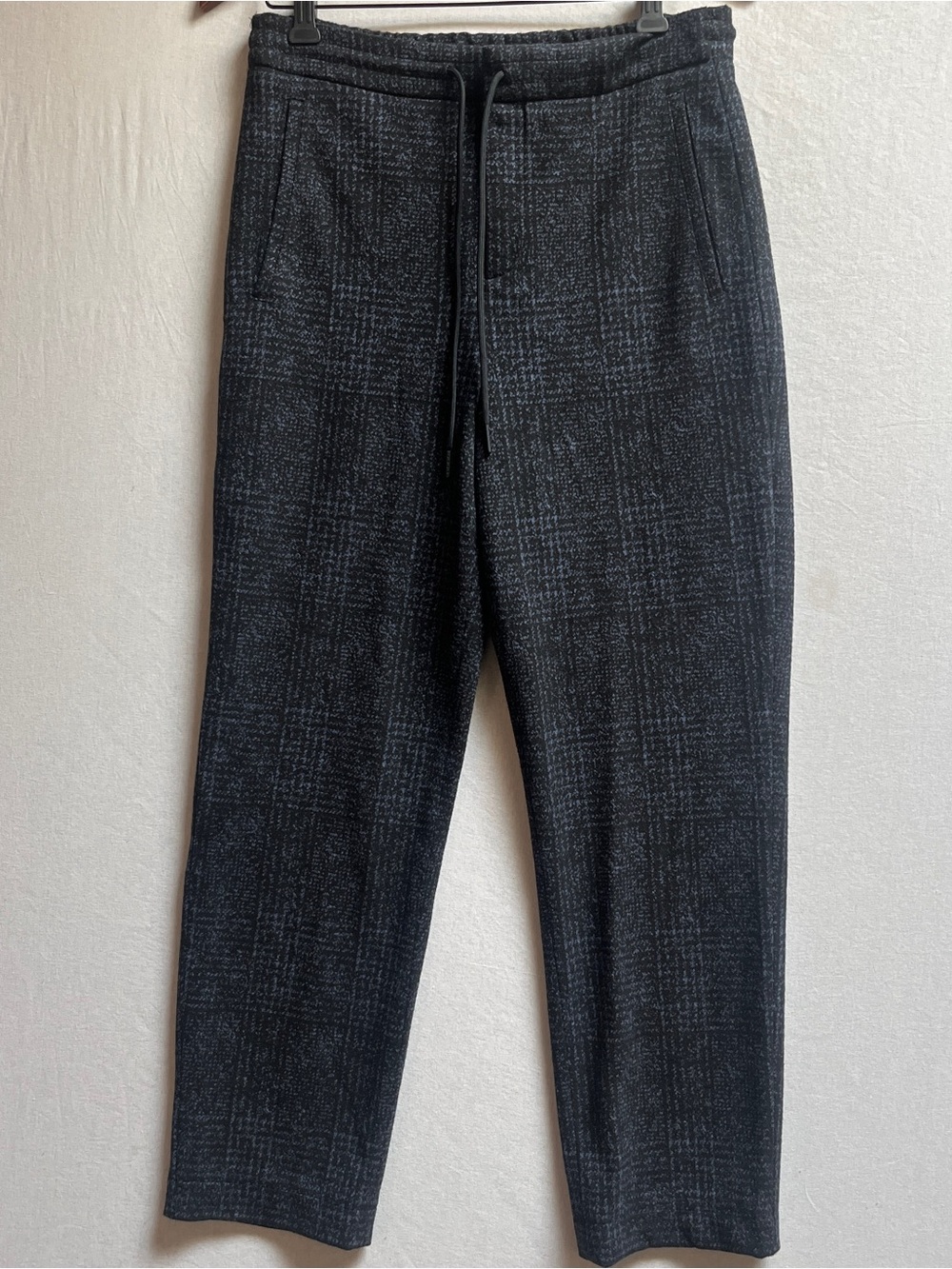 Drykorn for Beautiful People Dark Gray Plaid Drawstring Pants